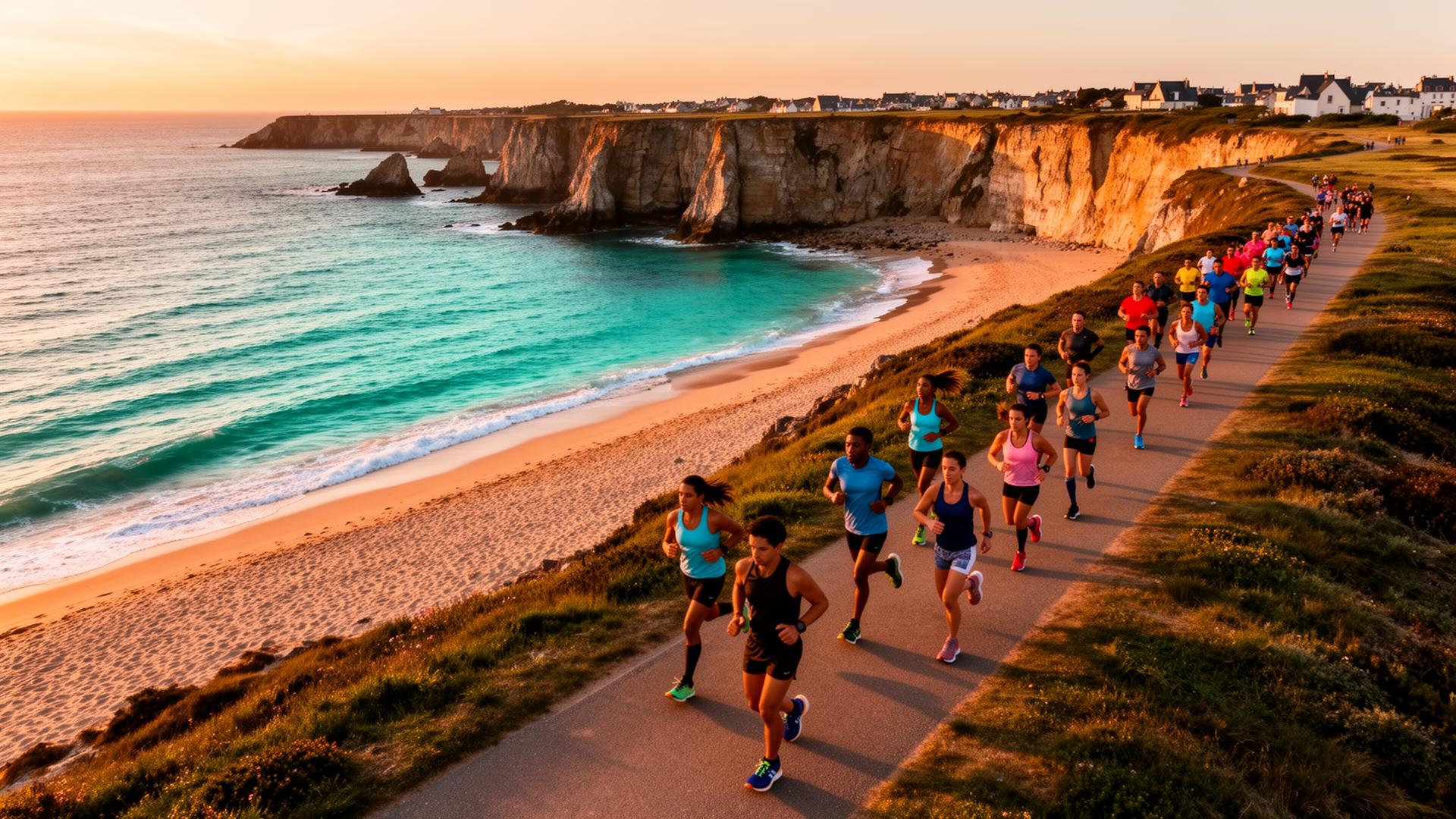 Courir sur la côte de Quiberon